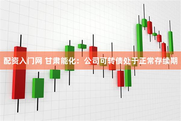 配资入门网 甘肃能化：公司可转债处于正常存续期