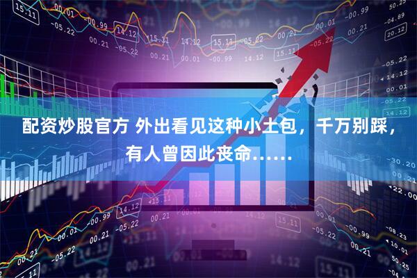 配资炒股官方 外出看见这种小土包，千万别踩，有人曾因此丧命……